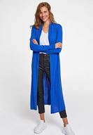 Bayan Lacivert Uzun Basic Hırka