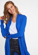 Bayan Lacivert Uzun Basic Hırka