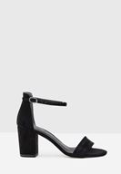 Bayan Siyah Şeritli Topuklu Ayakkabı