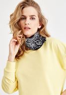 Bayan Sarı Yanları Yırtmaç Detaylı Sweatshirt