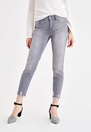 Bayan Gri Orta Bel Cigarette Pantolon