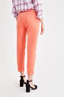 Bayan Turuncu Düşük Bel Slim Boyfriend Pantolon
