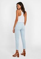 Bayan Mavi Düşük Bel Slim Boyfriend Pantolon