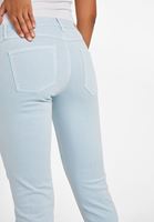 Bayan Mavi Düşük Bel Slim Boyfriend Pantolon