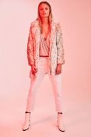 Bayan Beyaz Düşük Bel Slim Boyfriend Pantolon