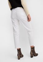 Bayan Beyaz Düşük Bel Slim Boyfriend Pantolon
