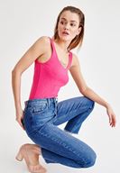 Bayan Pembe Kalın Askılı Pamuk Atlet