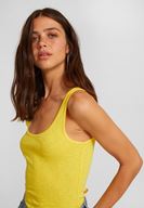 Bayan Sarı Kalın Askılı Pamuk Atlet