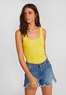 Bayan Sarı Kalın Askılı Pamuk Atlet