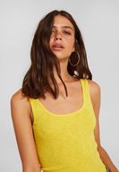 Bayan Sarı Kalın Askılı Pamuk Atlet