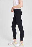 Bayan Siyah Düşük Bel Detaylı Tayt Pantolon