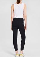 Bayan Siyah Düşük Bel Detaylı Tayt Pantolon