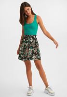 Bayan Yeşil U Yaka Kalın Askılı Bluz