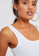 Bayan Beyaz Kalın Askılı Atlet