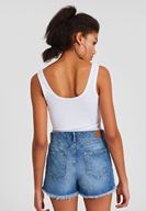 Bayan Beyaz Kalın Askılı Atlet