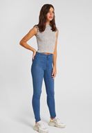 Bayan Gri Omuzları Fırfırlı Bluz