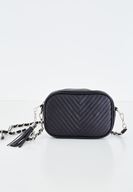 Bayan Siyah Püskül Detaylı Askılı Çanta