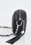 Bayan Siyah Püskül Detaylı Askılı Çanta