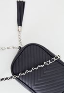 Bayan Siyah Püskül Detaylı Askılı Çanta