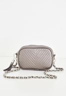 Bayan Gümüş Püskül Detaylı Askılı Çanta