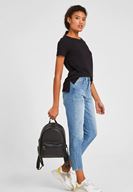 Bayan Siyah Kısa Kollu Basic Tişört