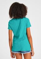 Bayan Yeşil Kısa Kollu Basic Tişört