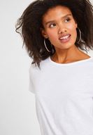 Bayan Beyaz Kısa Kollu Basic Tişört