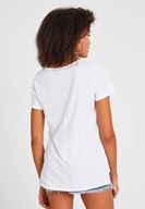 Bayan Beyaz Kısa Kollu Basic Tişört