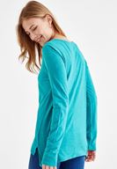 Bayan Yeşil Basic Uzun Kollu Tişört