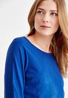 Bayan Lacivert Basic Uzun Kollu Tişört