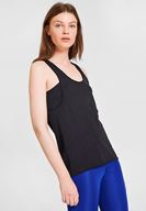 Bayan Siyah U Yaka Detaylı Atlet