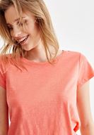 Bayan Kırmızı Sıfır Yaka Basic Tişört