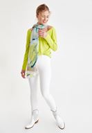 Bayan Yeşil Sırt Detaylı V Yaka Tişört