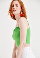 Bayan Yeşil Önü Fırfırlı Atlet