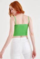 Bayan Yeşil Önü Fırfırlı Atlet