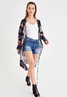 Bayan Mavi Yüksek Bel Denim Şort