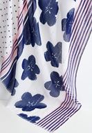 Bayan Lacivert Desenli Uzun Şal