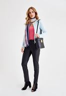 Bayan Lacivert Desenli Uzun Şal