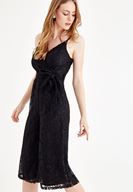 Bayan Siyah Dantel Tulum