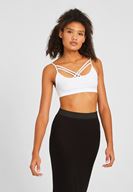 Bayan Beyaz Çapraz Biyeli Büstiyer