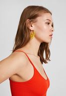 Bayan Kırmızı Dokulu Crop Bluz