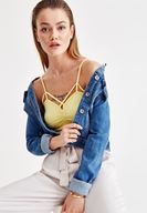 Bayan Sarı Biyeli Büstiyer