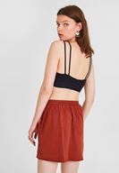 Bayan Siyah Biye Detaylı İnce Askılı Büstiyer