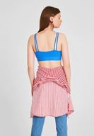 Bayan Mavi Biye Detaylı İnce Askılı Büstiyer