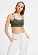 Bayan Yeşil Biye Detaylı Büstiyer