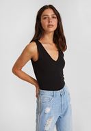 Bayan Siyah Kalın Askılı Basic Atlet