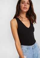 Bayan Siyah Kalın Askılı Basic Atlet