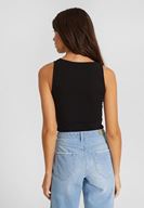 Bayan Siyah Kalın Askılı Basic Atlet