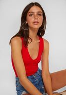 Bayan Kırmızı Kalın Askılı Basic Atlet