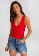 Bayan Kırmızı Kalın Askılı Basic Atlet